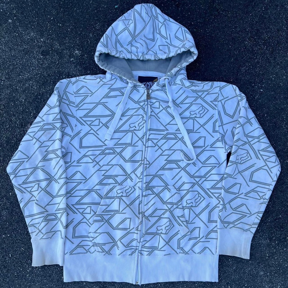 Fox Racing Y2K AOP Zip Up Hoodie Size M